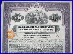 6% German Gov. Ruhr Chemical Corporation 1000$ Gold Bond, 1928