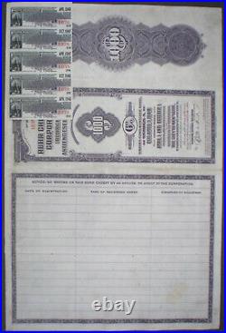 6% German Gov. Ruhr Chemical Corporation 1000$ Gold Bond, 1928