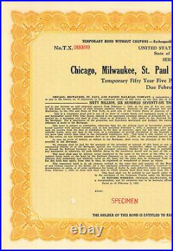 $ 60,676,672.00 Million Chicago Milwaukee Stp Railroad Railway Mortgage Bond