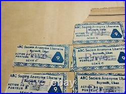 6060 Coupons from Share ABC Beyrouth Beirut Liban Lebanon 1943 fondateur porteur