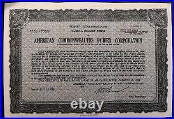 (7) Seven American Commonwealth Power Corporation stock certificates