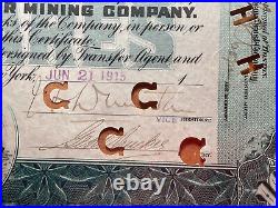 #74 Michigan Copper Mining Company 1915 Stock Certificate
