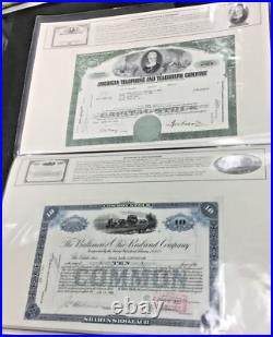 AMAZING SET RAILROAD & OTHER Bond Certificates ea. WithOrig. Header in PORTFOLIO