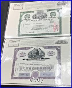 AMAZING SET RAILROAD & OTHER Bond Certificates ea. WithOrig. Header in PORTFOLIO