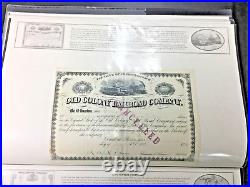 AMAZING SET RAILROAD & OTHER Bond Certificates ea. WithOrig. Header in PORTFOLIO