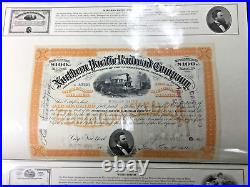 AMAZING SET RAILROAD & OTHER Bond Certificates ea. WithOrig. Header in PORTFOLIO