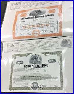 AMAZING SET RAILROAD & OTHER Bond Certificates ea. WithOrig. Header in PORTFOLIO