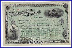 ARIZONA 1886 Tombstone Mill & Mining Company Stock Certificate ABN Pima County