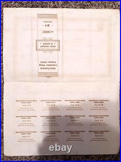 AUSTIN MANHATTAN CONSOLIDATED MINING COMPANY Bearer Warrants, 1909, FINE Antique