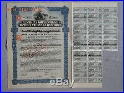 AUSTRIA Government International Loan 1930, 500 £ with 36 coupons NOT CANCELLED