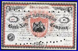 American Bank Note Co FANTASTIC Stock Certificate ONLY 4 known! C1869