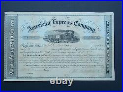 American Express Share Certificate 1859 William Fargo + J. Butterfield Signed