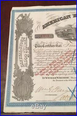Anerican Express Company Stock Certificate #1333 Signed Well Fargo Holland