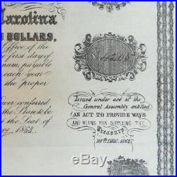 Antique 1863 Civil War C. S. A. Confederate $1000 Treasury Bond GOV. VANCE SIGNED