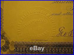 Antique 1893 Stock Certificate Pennock Battery Electric Light Trolley Tn Seal Ma