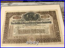 Antique Goldfield Consolidated Mines Company Stock Certificate 1912