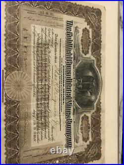 Antique Goldfield Consolidated Mines Company Stock Certificate 1912