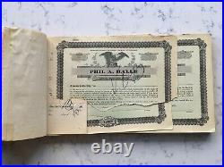 Antique Phil A. Halle Memphis Tennessee Capital Stock Certificate Book Clothing