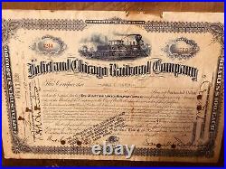 Antique Rare Railroad Stock Coupons Certificate Gulf Ohio Joliet Mobile Chicago