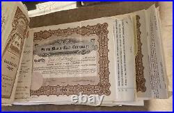 Antique Santa Maria Club Co. Stock Certificate Lot of 80 Historical Certificates