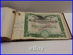Antique stock certificate book of 238 Peters Home Building Company