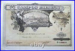 Argentina Real Estate 1889 Stock Certificate'Campos Elisedos' Buenos Aires