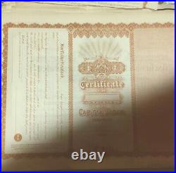 Aschenbach & Miller Inc. Capitol Stock Certificate 1900's