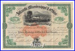 Atlantic, Mississippi and Ohio Railroad Company Stock General William Mahone