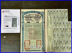 Authentic China Super Petchili Bonds 1913 Lung Tsing U Hai Coupons with PASS-CO