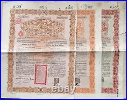 B9630, China Government Gold Loan 4.5% Bonds, ? 25, ? 50 and? 100, Deutsch 1898