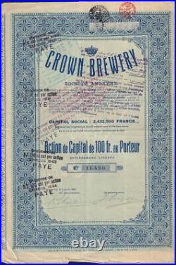 BEER Crown Brewery Belgium / Egypt dd 1920