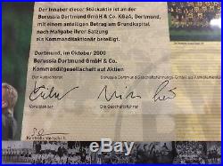 BVB Aktie im Rahmen, Deko, von Borussia Dortmund Nr. 16252, BVB