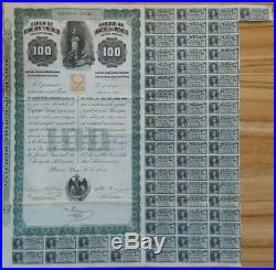 Banco de Londres y Mexico 1905 Queen Victoria 100 Pesos Uncancelled Loan Bond