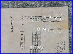 Beatles Management Allen Klein ABKCO Stock certificate (100 shares)