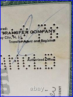 Beatles Management Allen Klein ABKCO Stock certificate (100 shares)