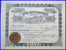 Bonham & Henrietta, TX 1903 Livestock Stock Certificate Dale Land & Cattle Co