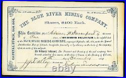 Breckenridge Summit County Colorado Territory Blue River Mining Company 1864