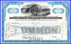Buffalo Niagara and Eastern Power Corporation NY 1927 Stock Certificate