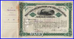 C. P. Huntington-Chesapeake Ohio & Southwestern Railroad Stock Certificate