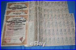 CHINA 3 x Lung-Tsing-U-Hai Railway 1923 500 Fr bond, unc/coupons, consecutive #