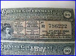 CHINA Chinese Government Reorganisation Gold Loan of 1913 £20 Russian RBLS 189.4