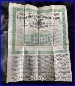 COLORADO TERRITORY bond stock certifcate US Freehold Land & Emigration Co 1870