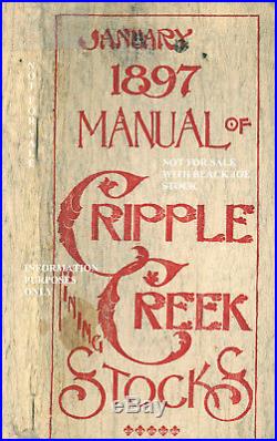 CRIPPLE CREEK COLORADO BLACK JOE GOLD MINING stock certificate 1897