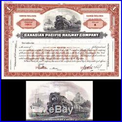 Canadian Pacific Railway Company Canada Stock Certificate specimen