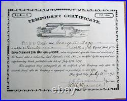 Cannon /'Brown Segmental Tube Wire Gun Co.' 1898 Stock Certificate