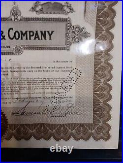 Carson Pirie Scott & Company Stock Certificate Feb 6 1920 John Pirie VERY RARE