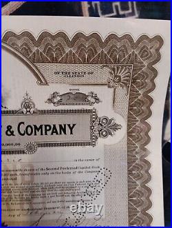 Carson Pirie Scott & Company Stock Certificate Feb 6 1920 John Pirie VERY RARE