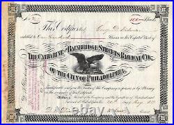 Catharine And Bainbridge Streets Railway Co (philadelphia)1889 Stock Certificate