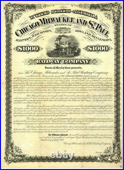 Chicago, Milwaukee and St. Paul Railway Company Bond Certificate