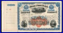Chicago & South Western Railway Company Iowa and Missouri. Stock Certificate